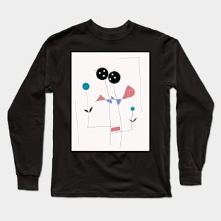 Kids Cheek to Cheek Stick Figure Long Sleeve T-Shirt